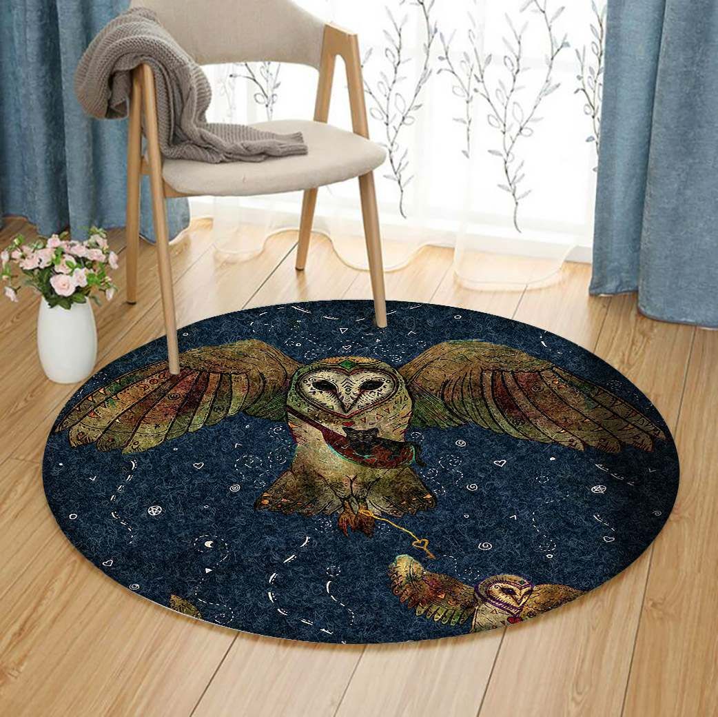Owl Round Carpet