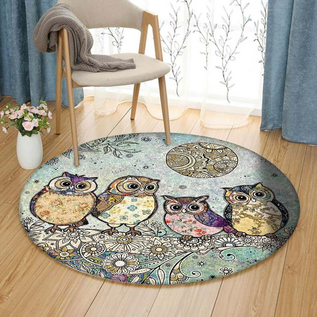 Owl Round Carpet
