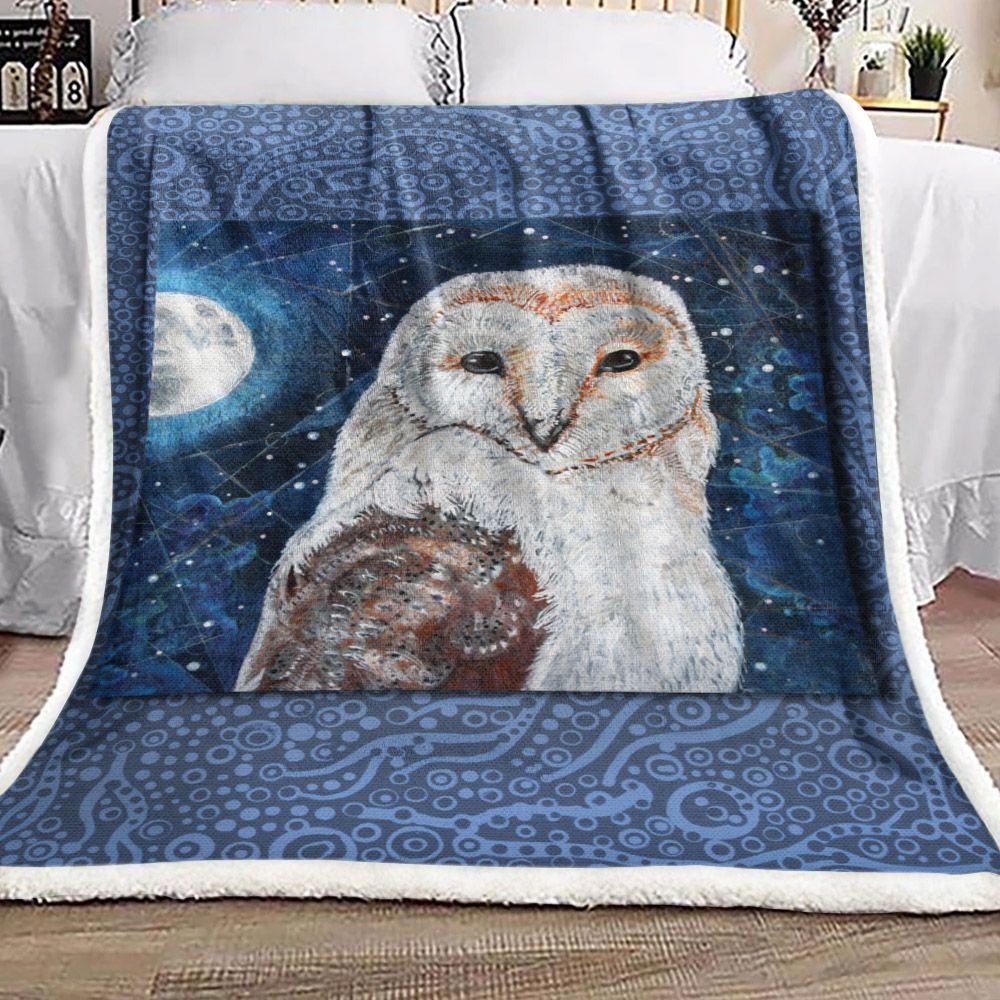 Owl Sherpa Fleece Blanket