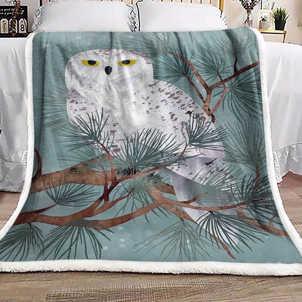 Owl Sherpa Fleece Blanket