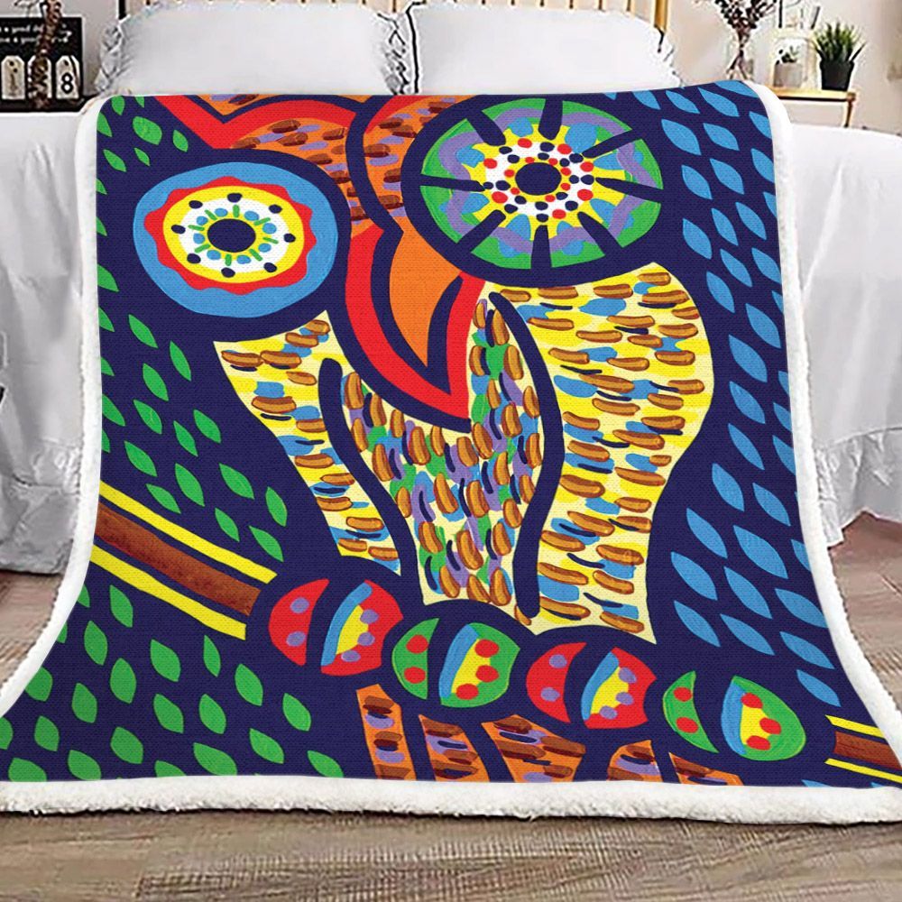 Owl Sherpa Fleece Blanket