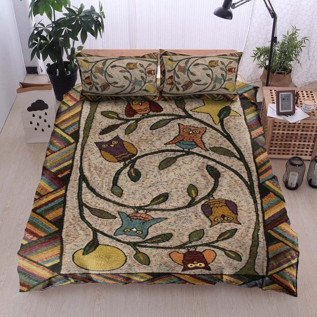 Owl Cotton Bed Sheets Spread Comforter Duvet Cover Cotton Bed Sheets Spread Comforter Bedding Set