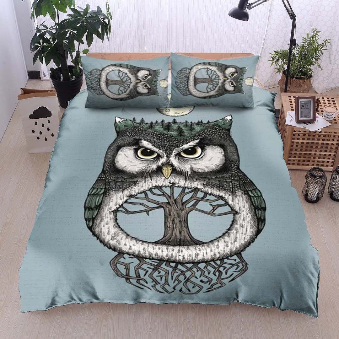 Owl Cotton Bed Sheets Spread Comforter Duvet Cover Cotton Bed Sheets Spread Comforter Bedding Set