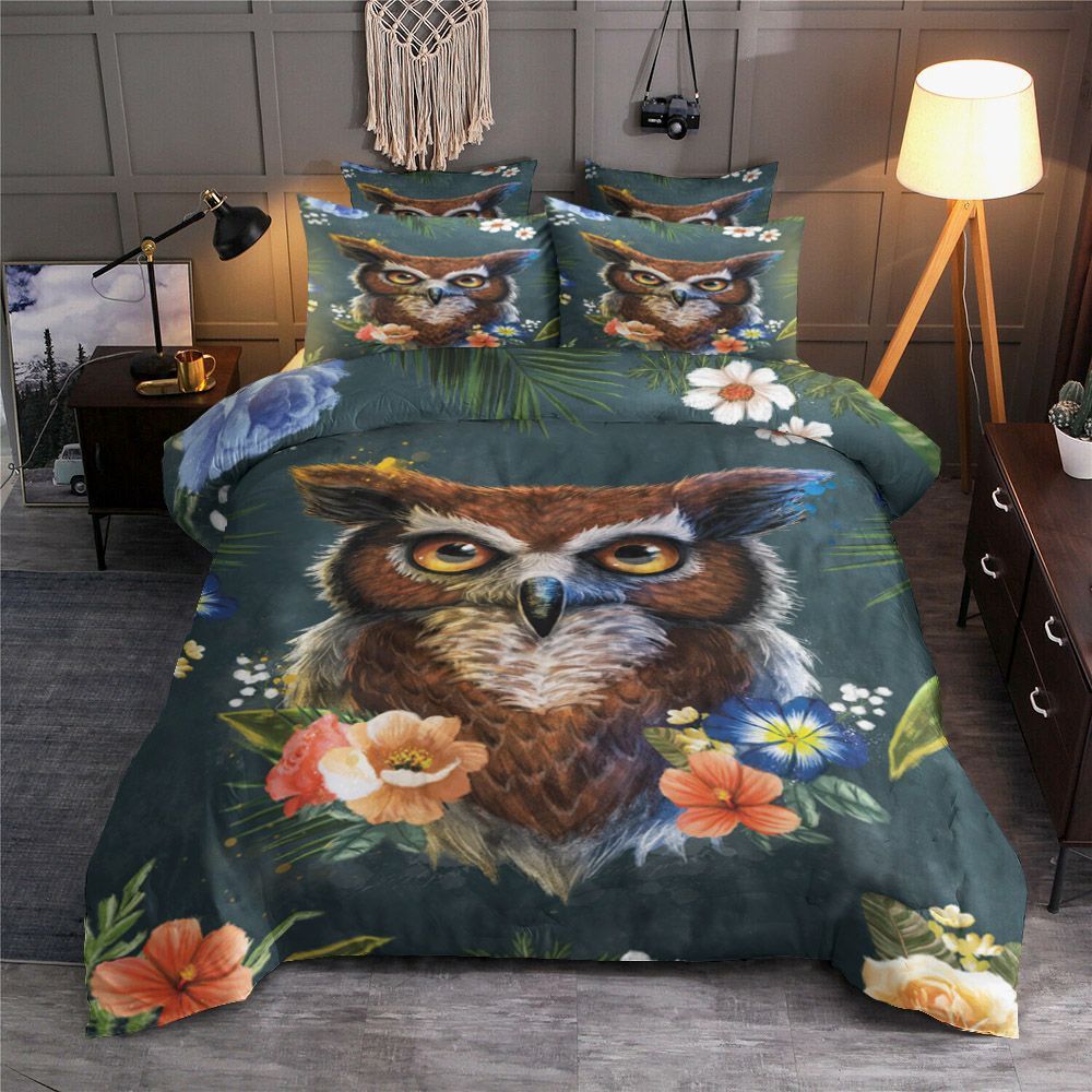Owl Of Spring Bedding Set