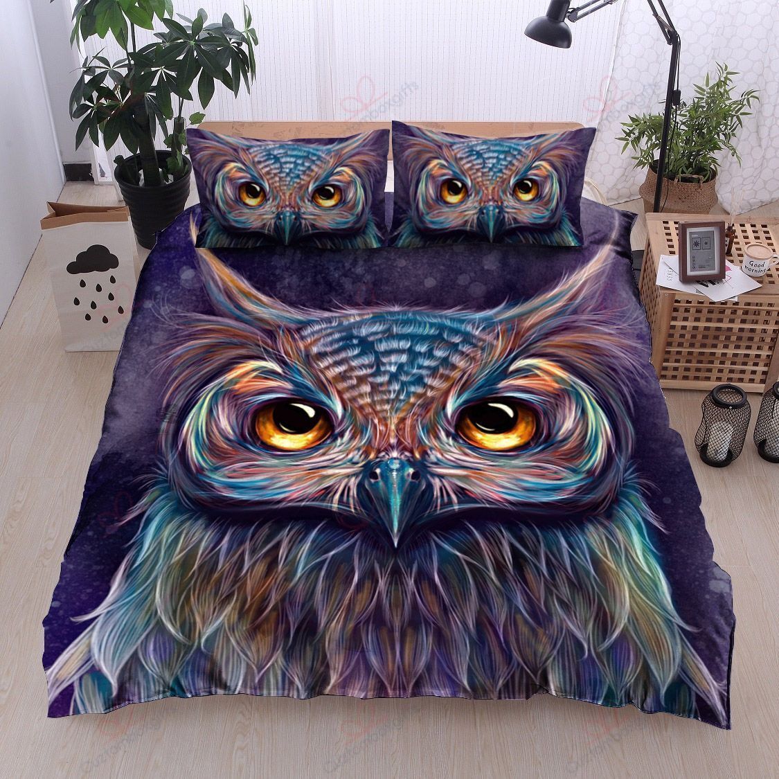 Owl Purple Bedding Set
