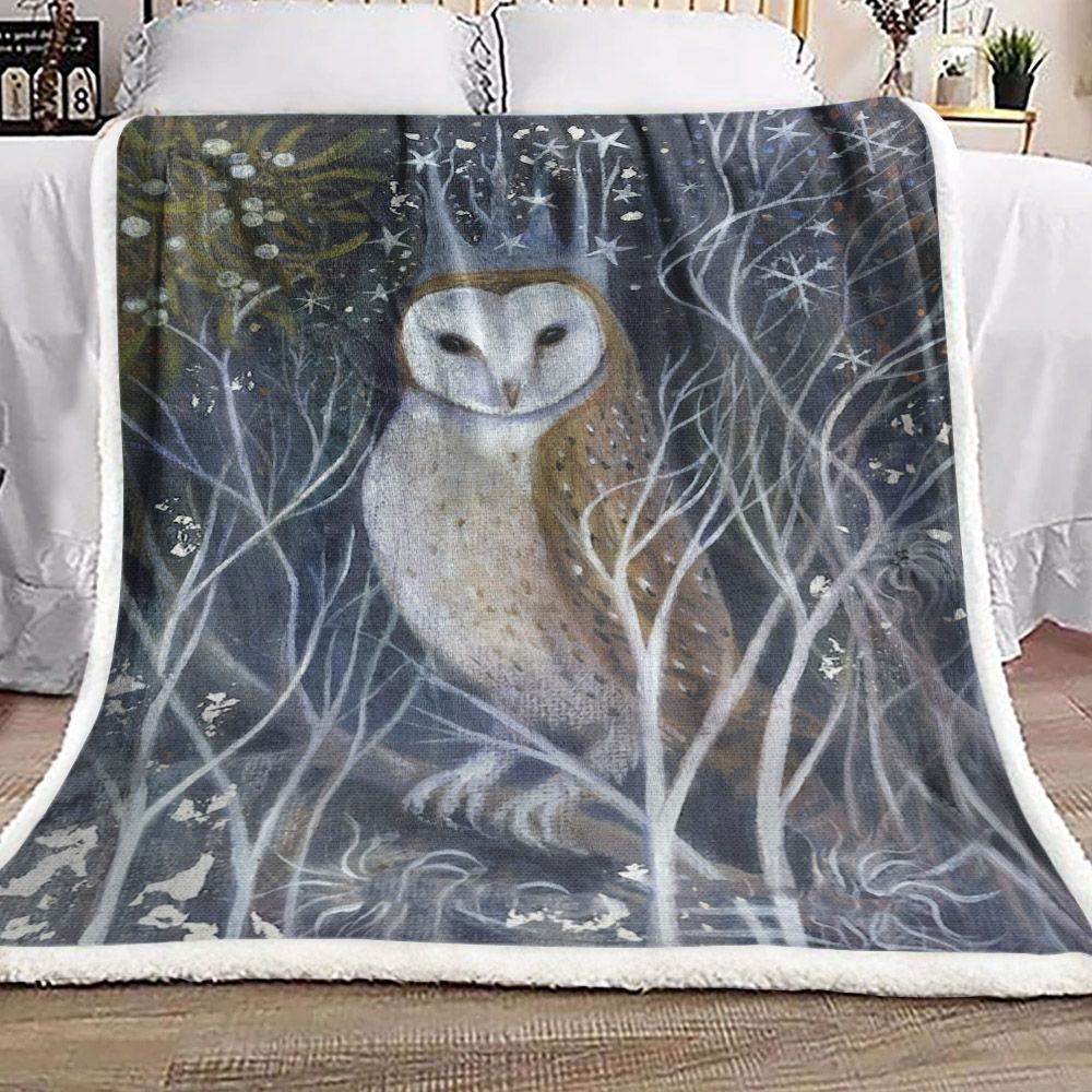 Owl Queen Sherpa Fleece Blanket