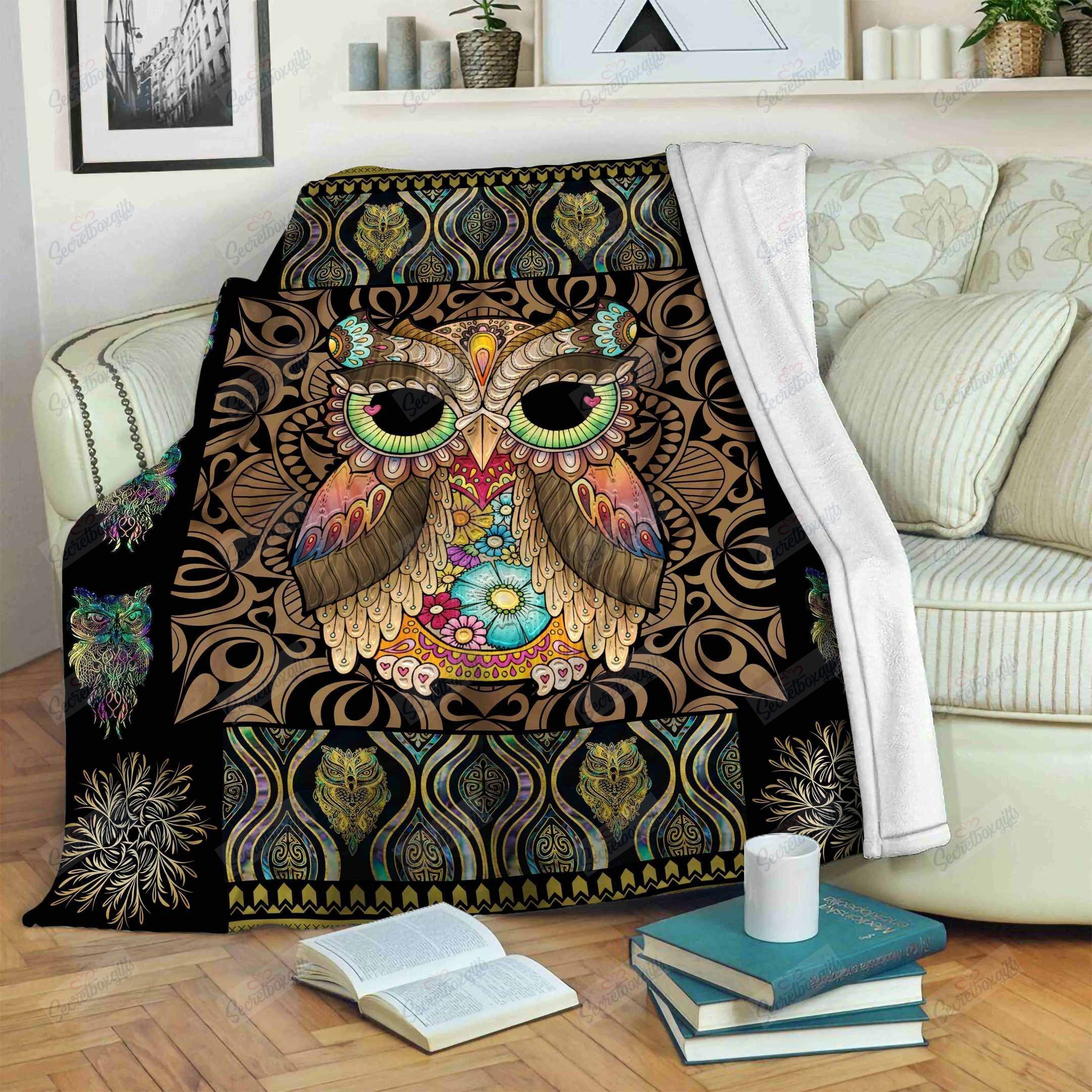 Owl Queen Fleece Blanket