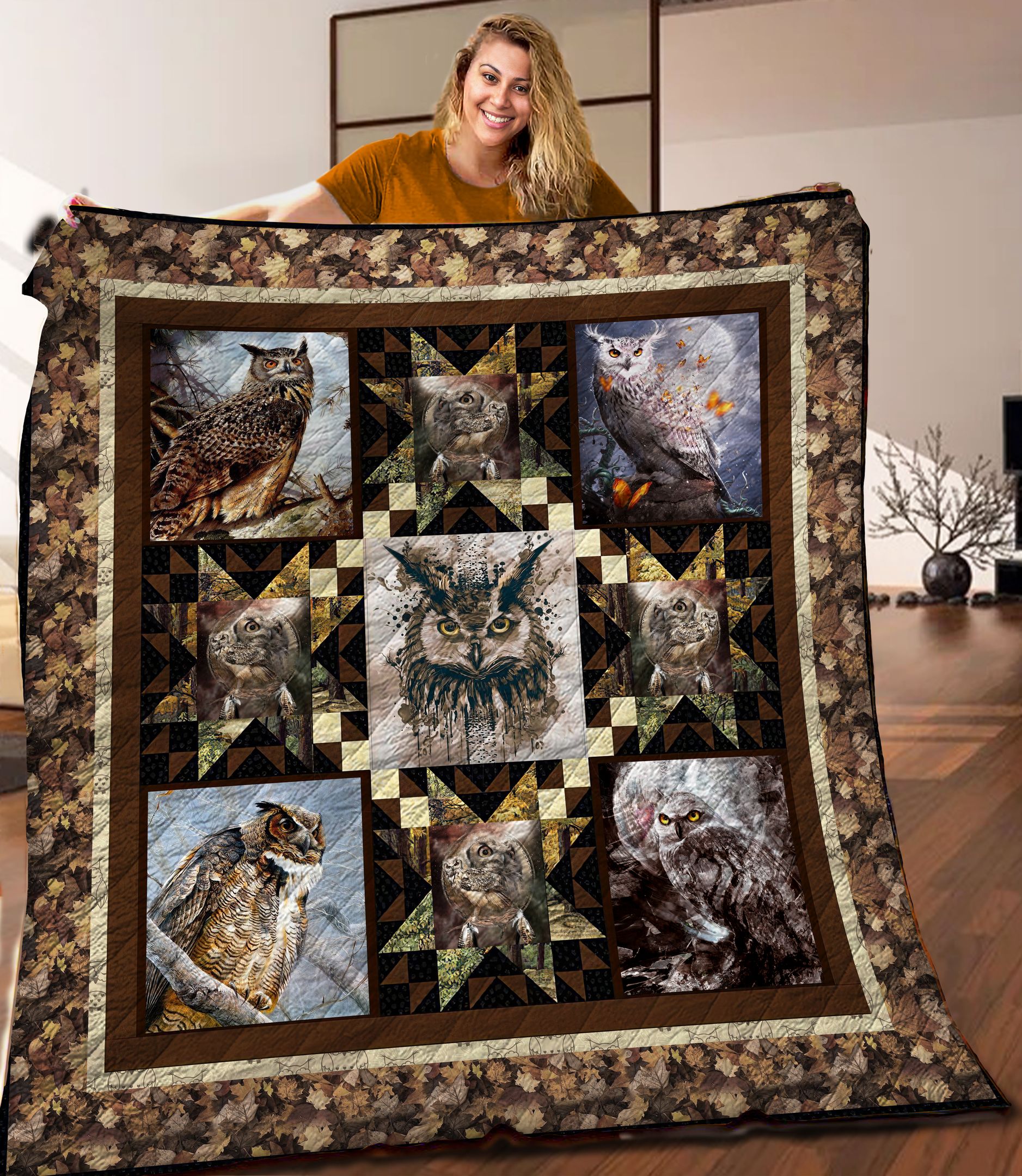 Owl Quilt Blanket C9B050604DL