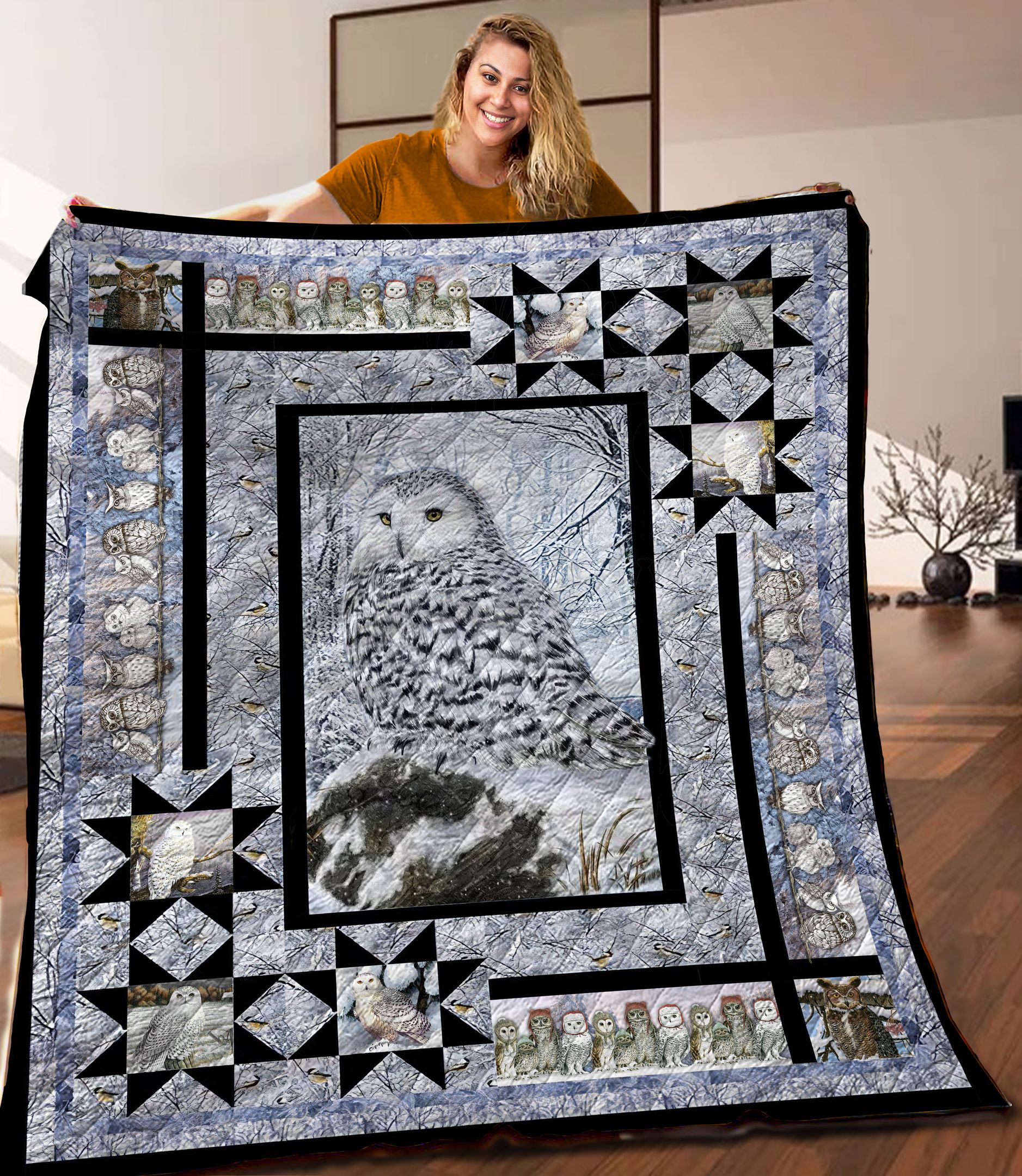 Owl Quilt Blanket C9B160601DL