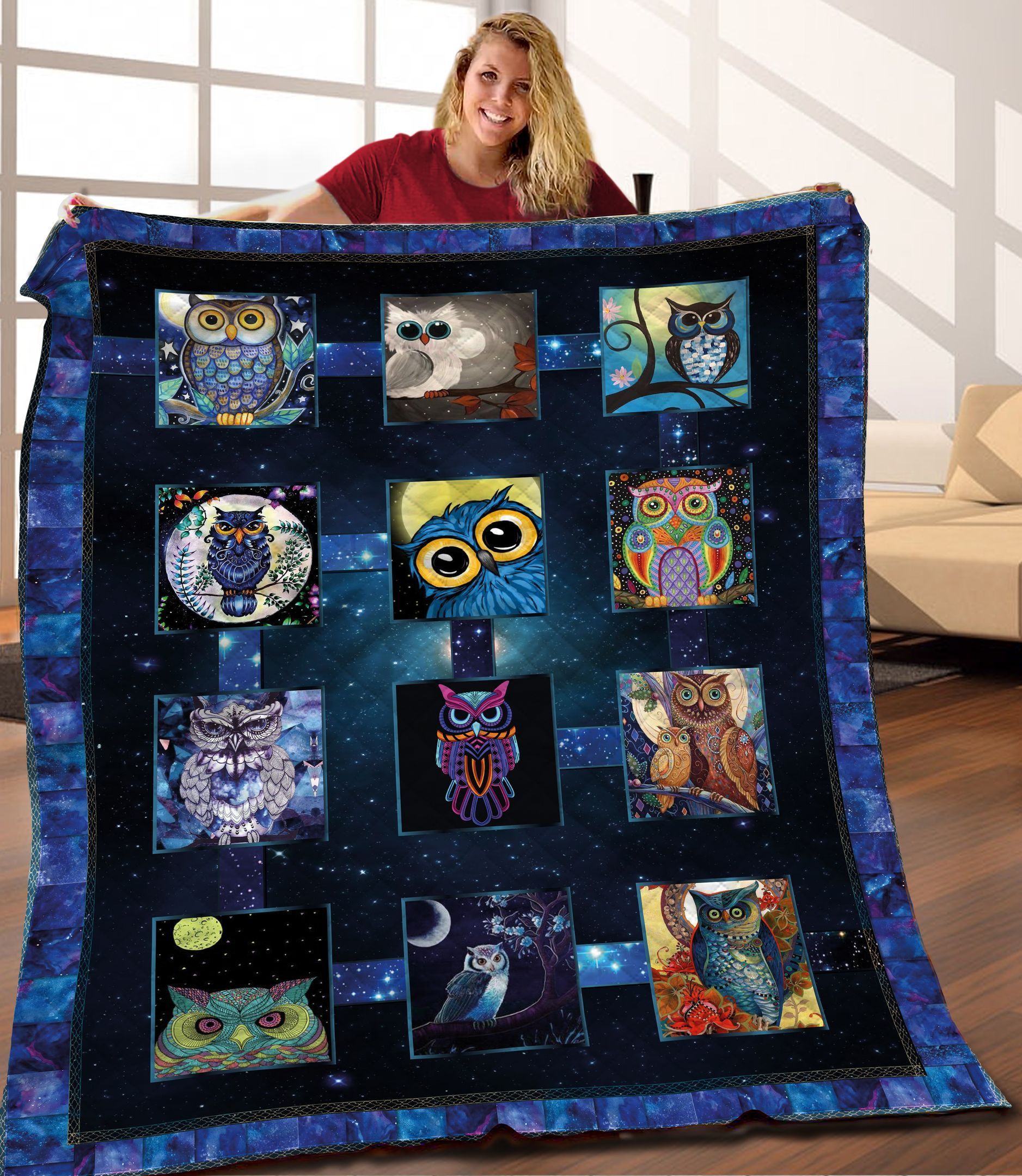 Owl Quilt Blanket C9B280211HD