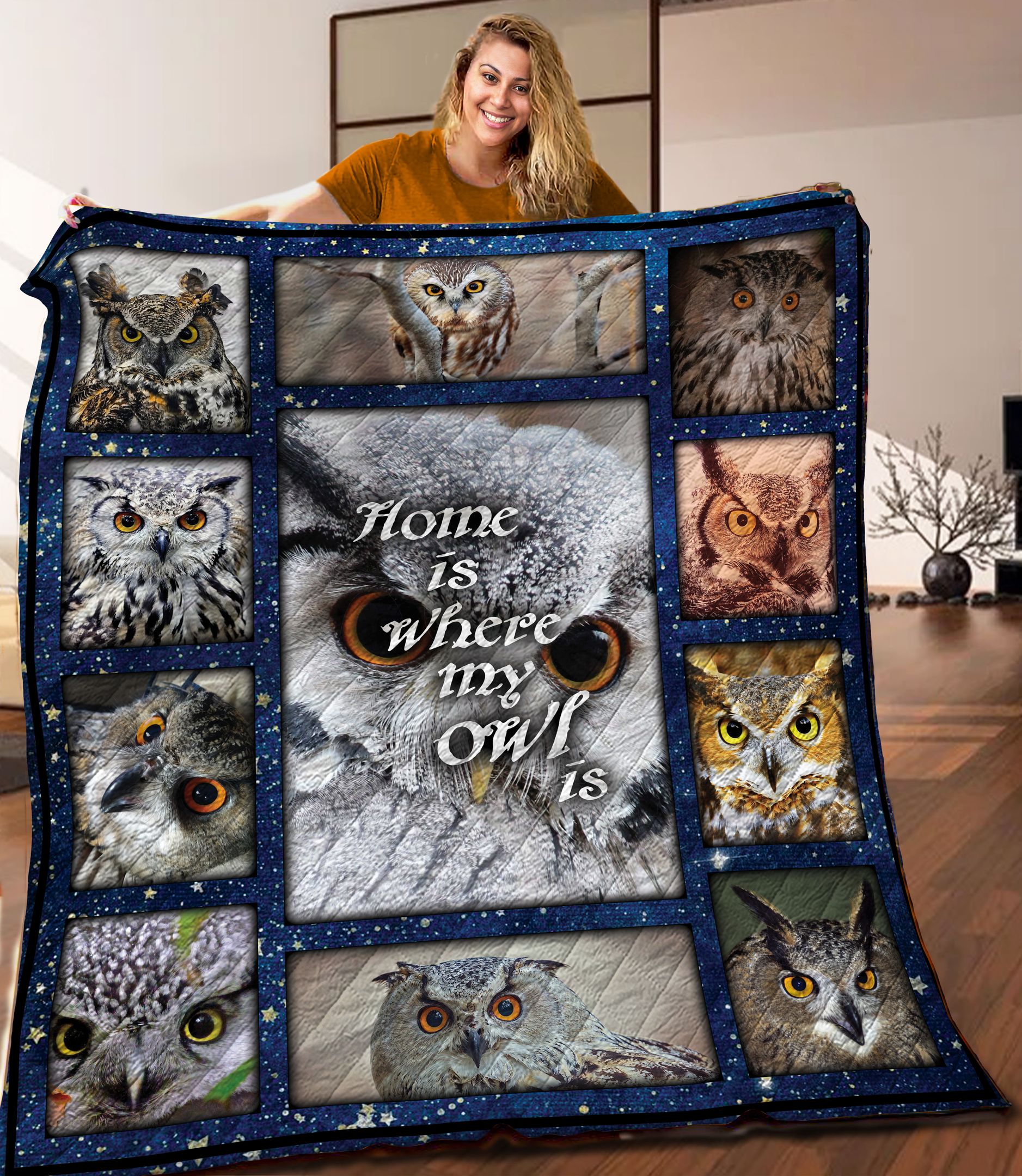 Owl Quilt Blanket C9B280503PT