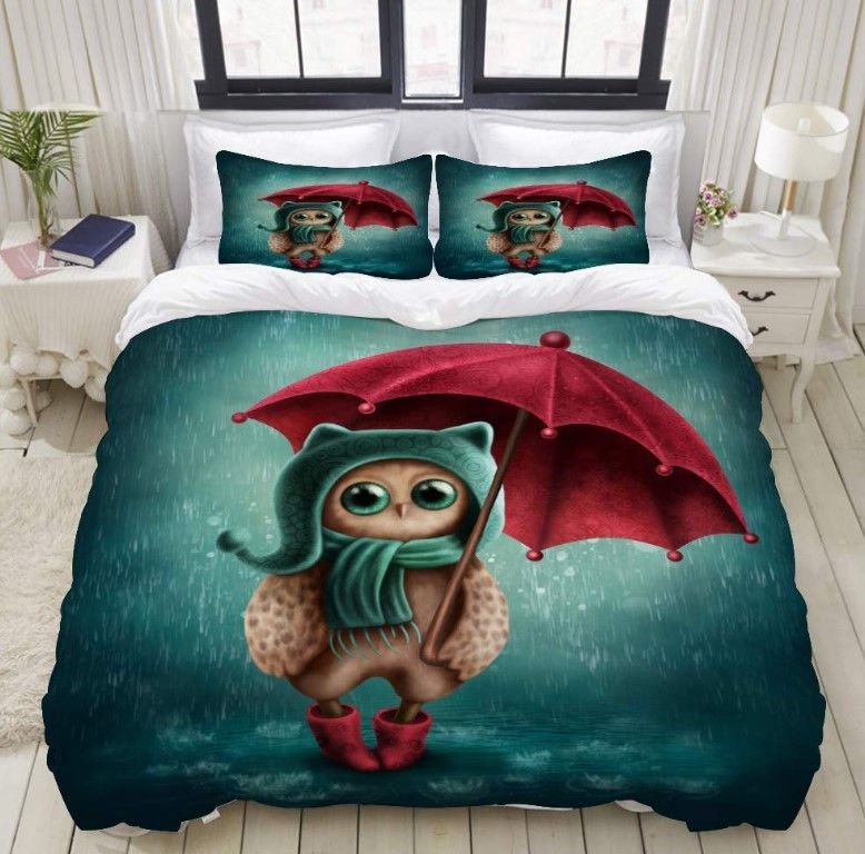 Owl Rainy Day Bedding Set