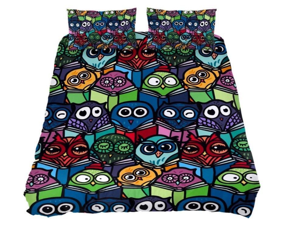 Owl Reading Bedding Set