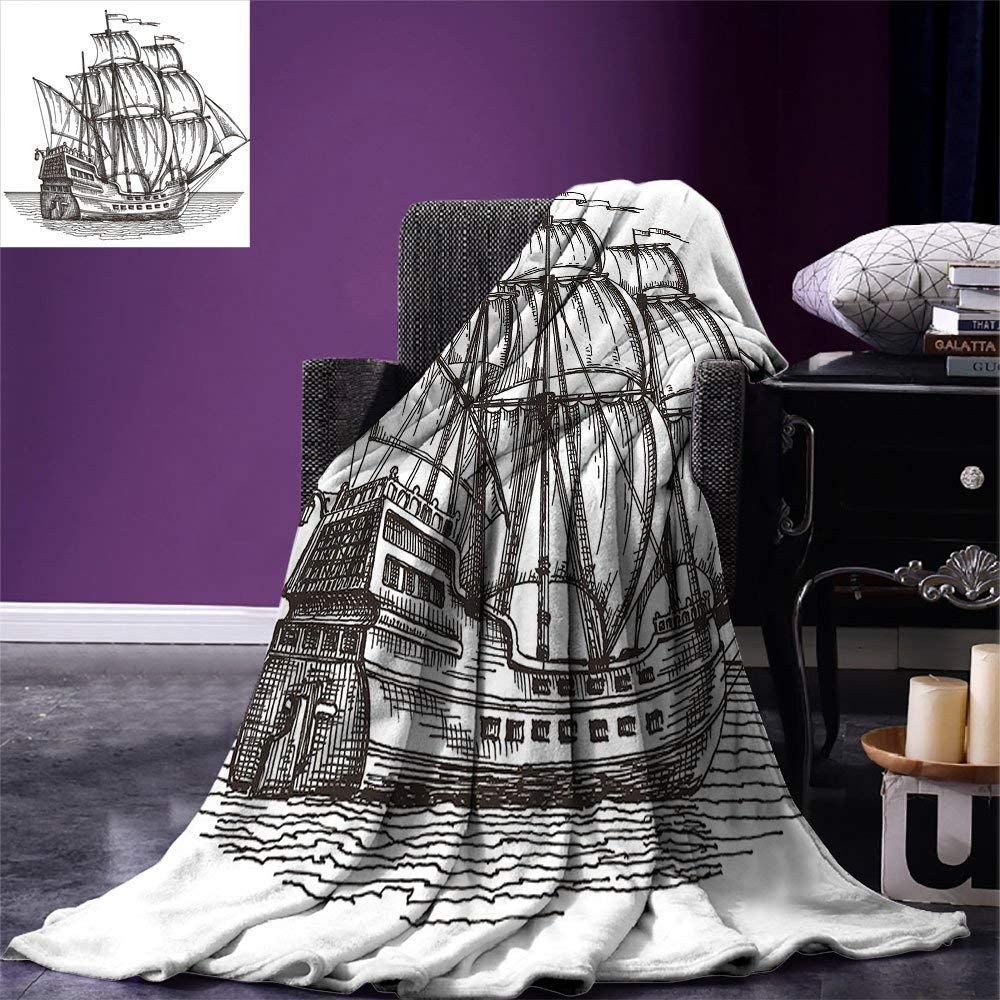 Owl Sailboat Sherpa Fleece Blanket