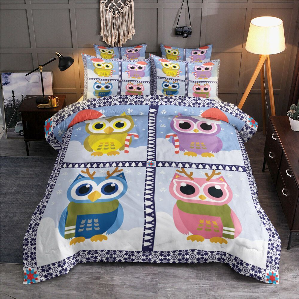 Owl Snow Bedding Set