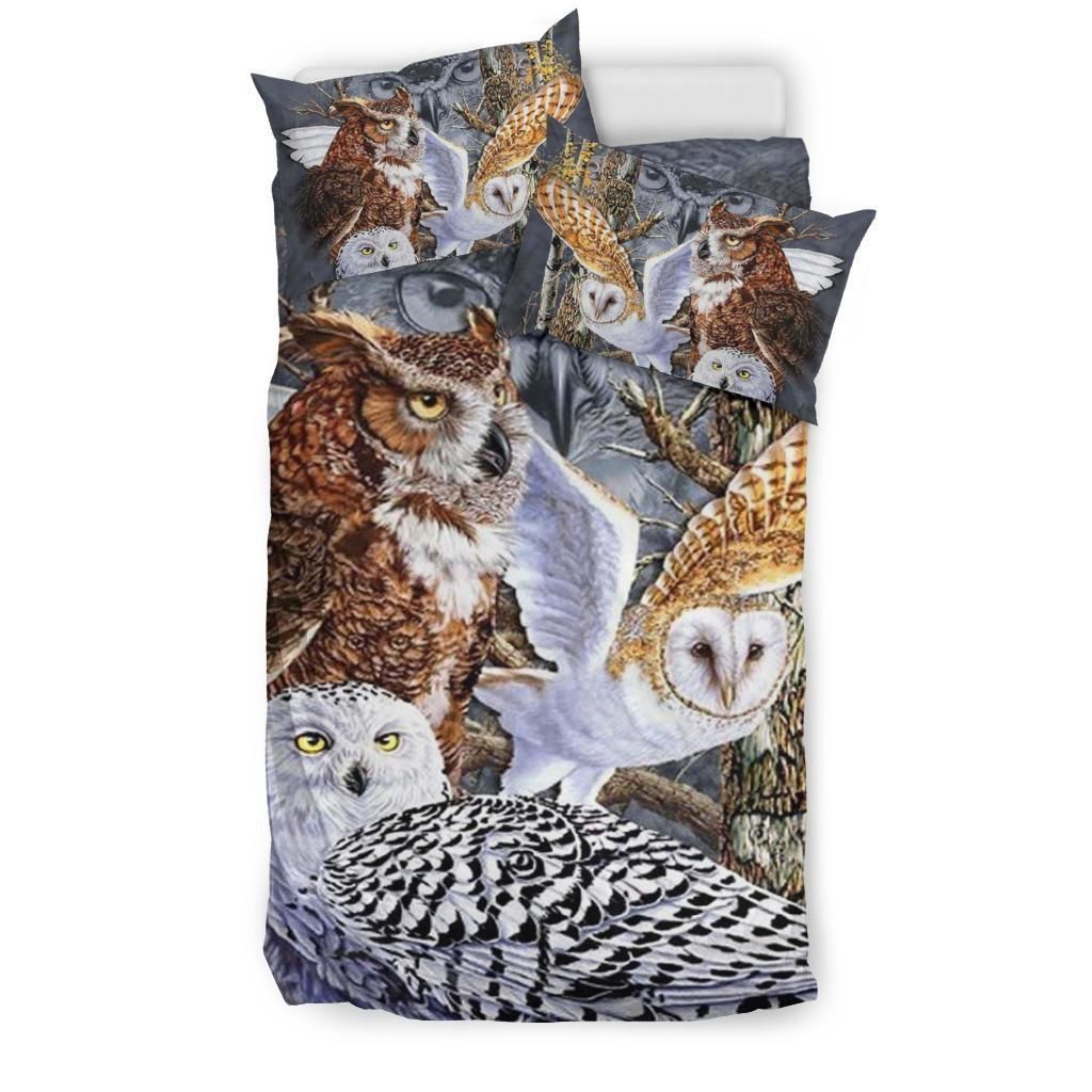 Owl Species Forest Life Bedding Set