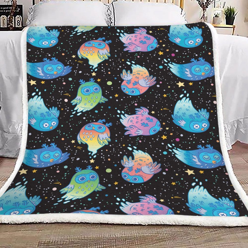 Owl Spirit Sherpa Fleece Blanket
