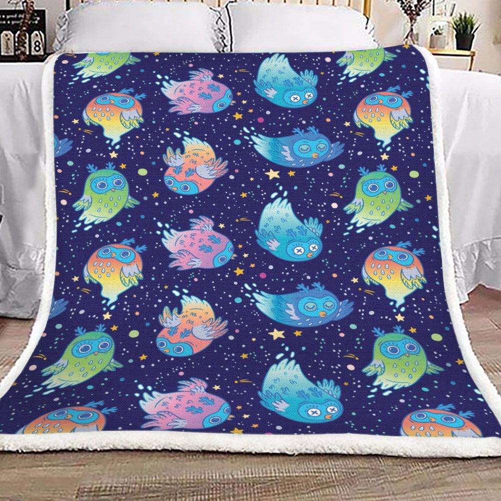 Owl Spirit Sherpa Fleece Blanket