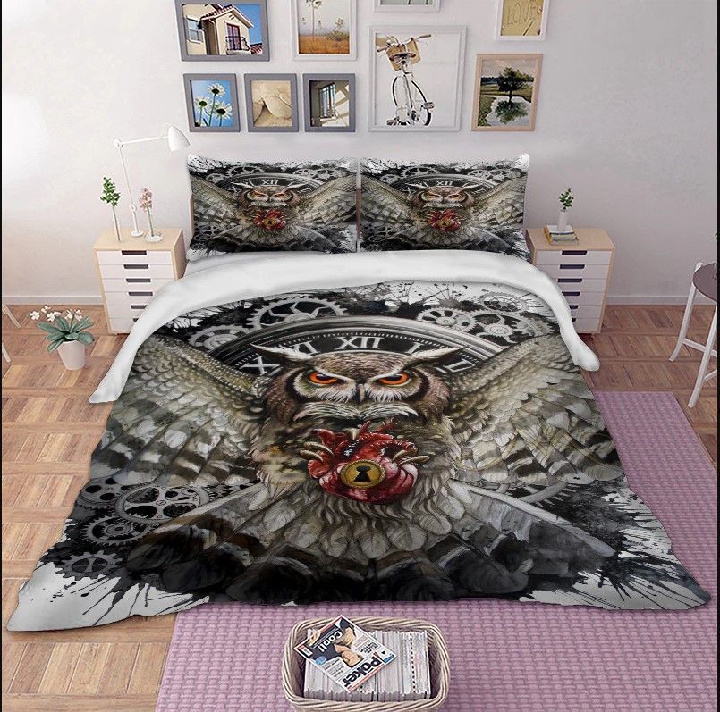 Owl Steampunk Bedding Set