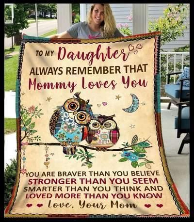 Owl To My Daughter Sherpa Fleece Blanket
