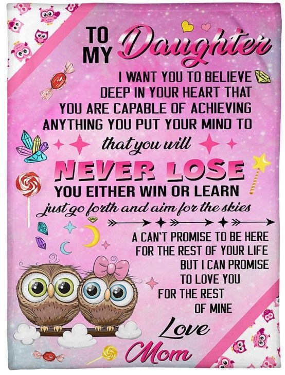 Owl To My Daughter You Are My Whole Sky Sherpa Fleece Blanket