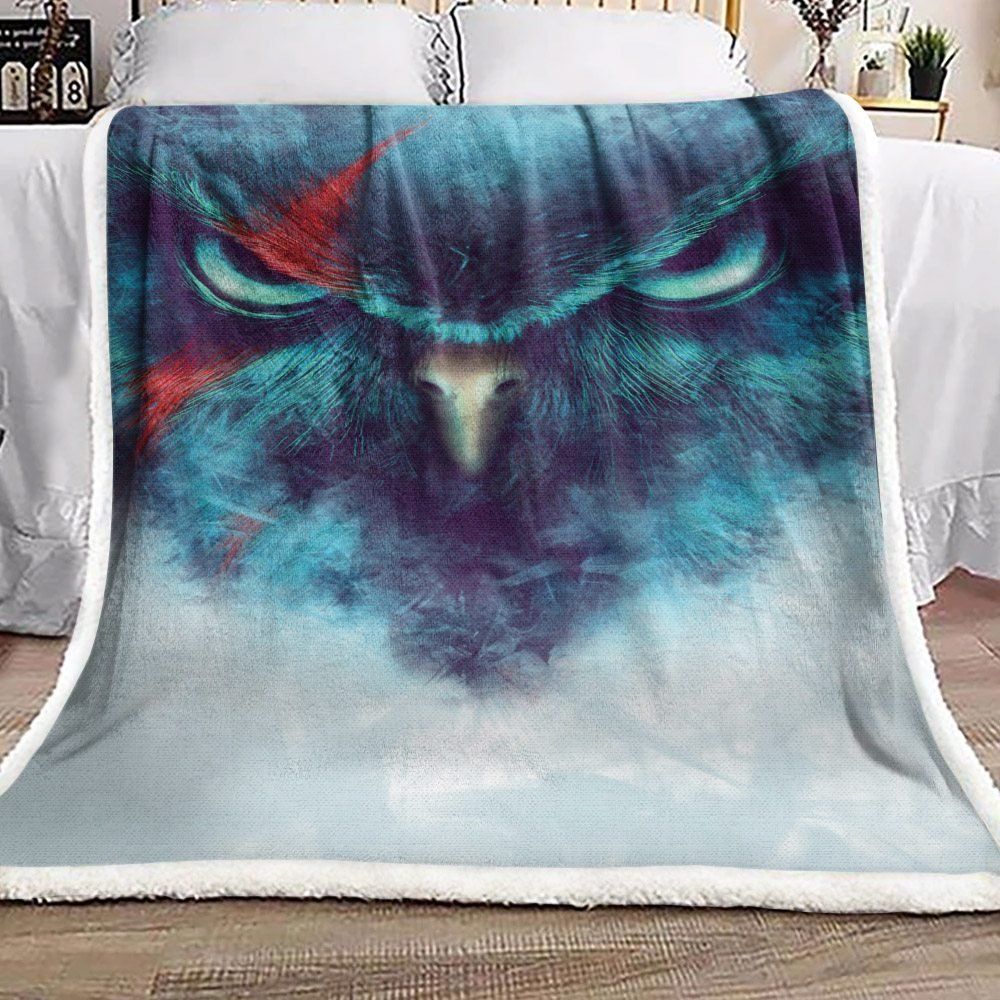 Owl Sherpa Fleece Blanket