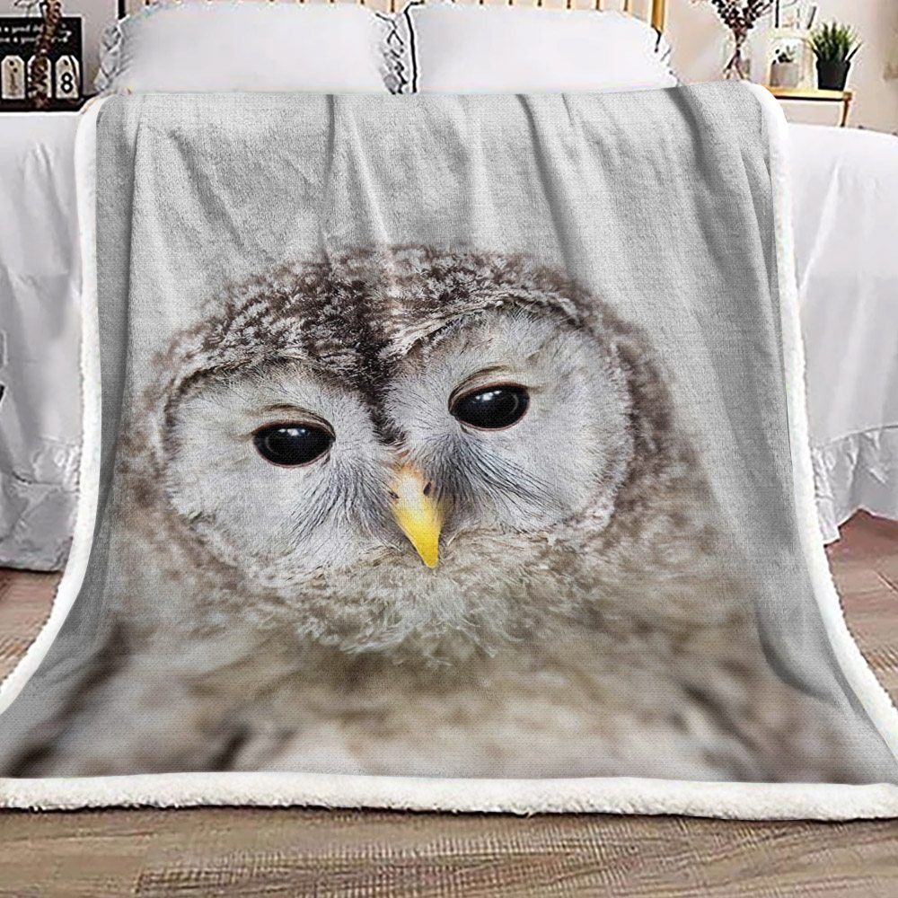 Owl Sherpa Fleece Blanket