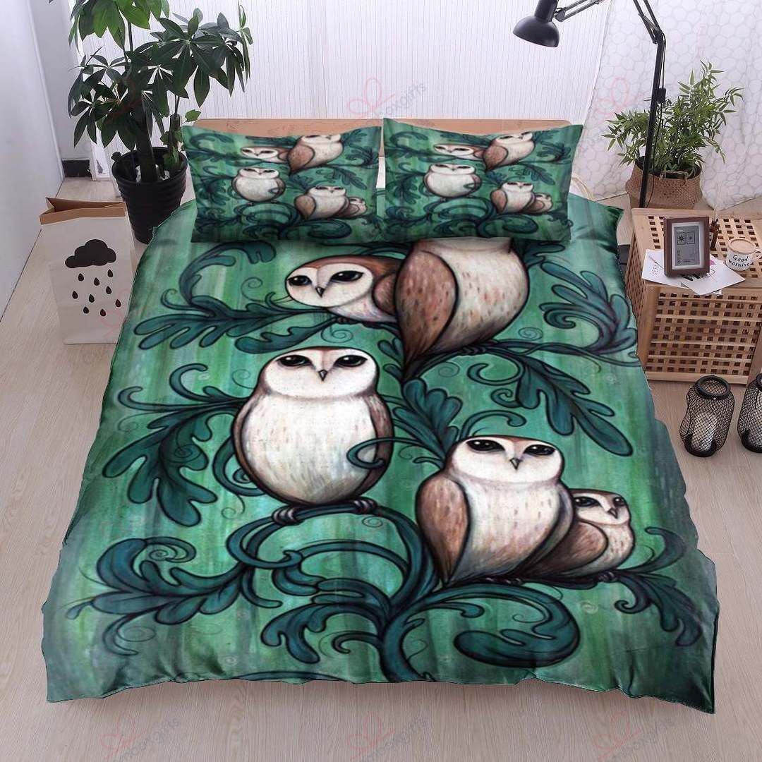 Owl Vintage Printed Bedding Set
