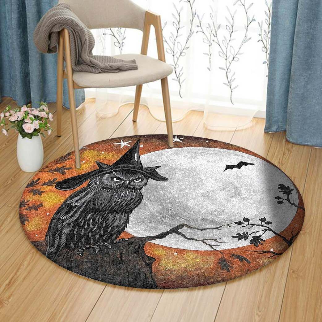 Owl Witch Round Carpet