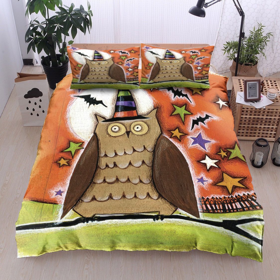 Owl With Hat Bedding Set