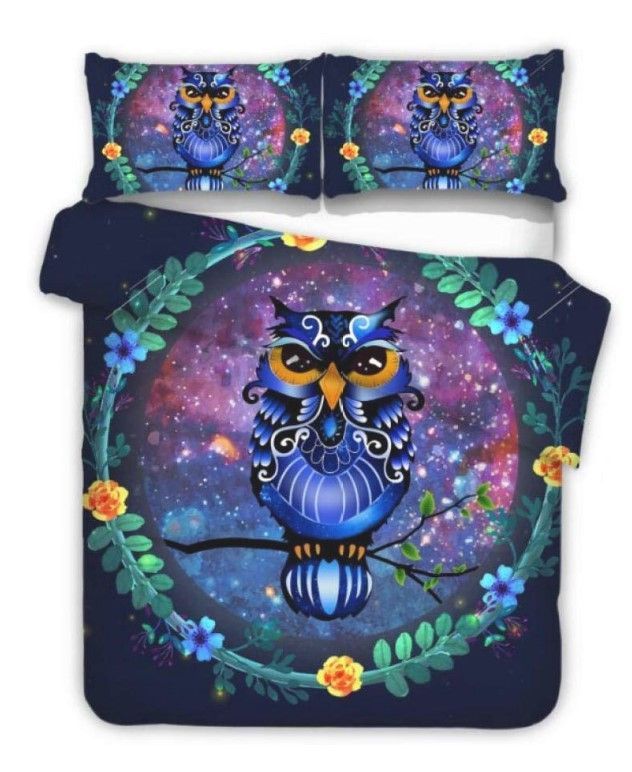 Owl Wreath Bedding Set