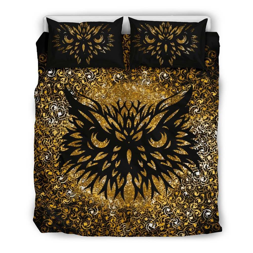 Owl Zen Gold Bedding Set