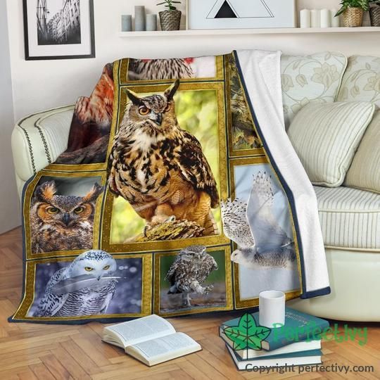 Owls Sherpa Fleece Blanket