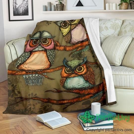 Owls Sherpa Fleece Blanket