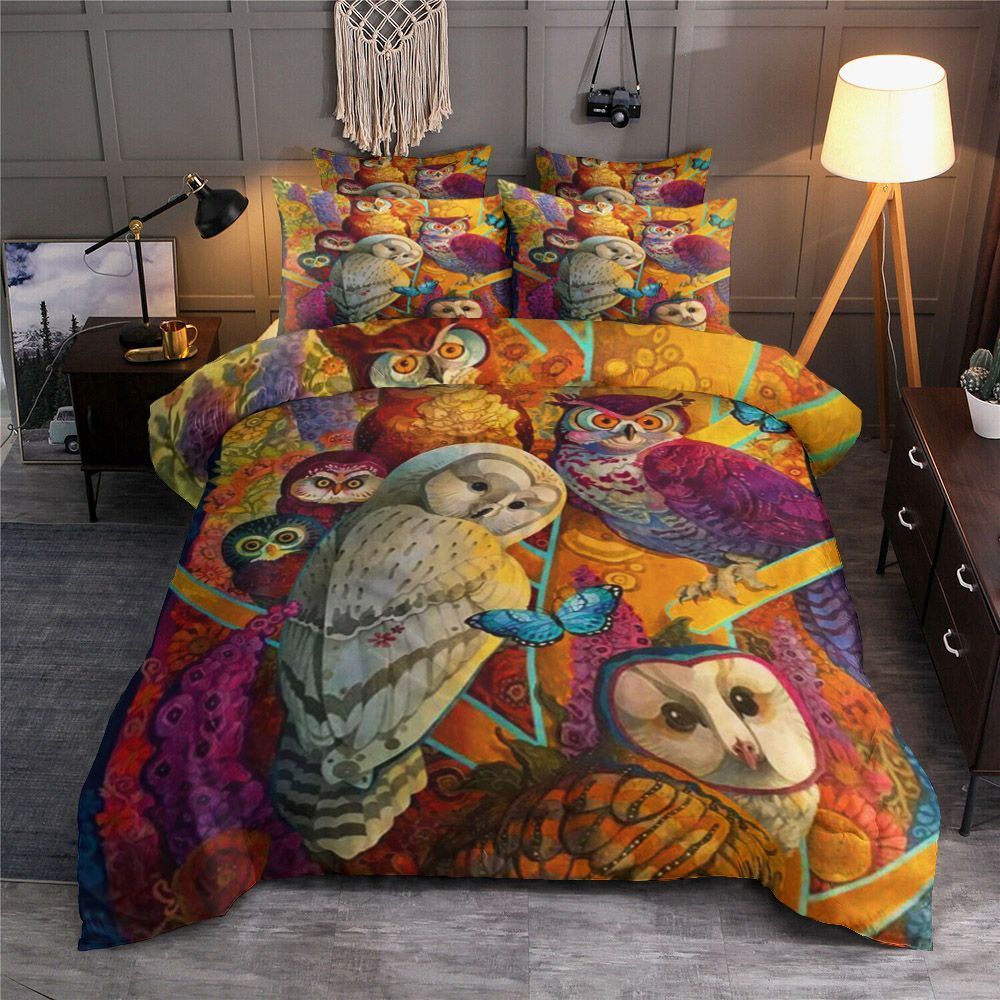 Owls Colors Bedding Set