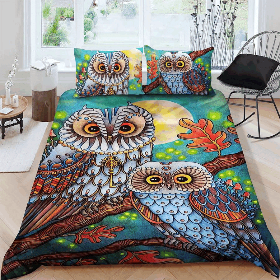 Owls Love For Night Dream Bedding Set