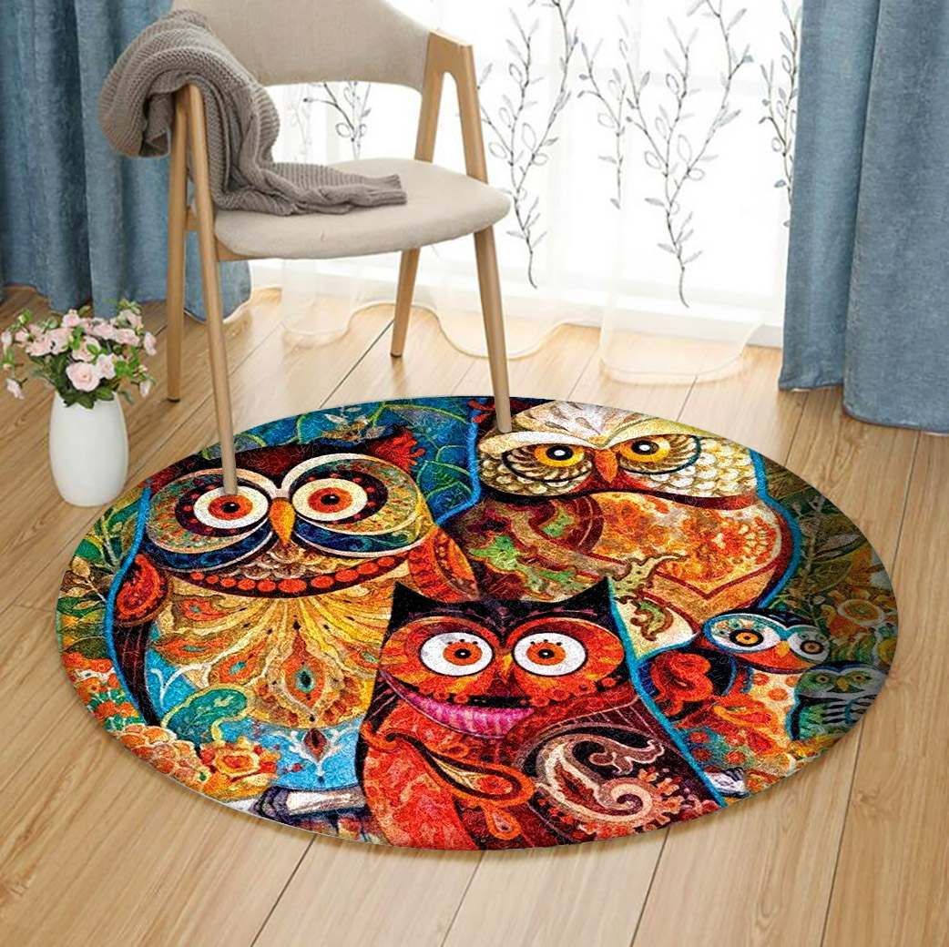 Owls Round Carpet