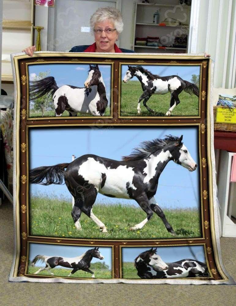 Paint Horse Sherpa Fleece Blanket