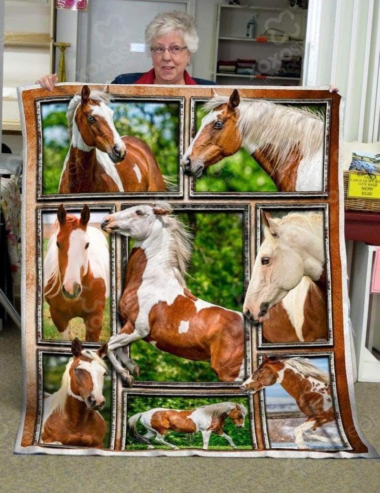 Paint Horse Sherpa Fleece Blanket