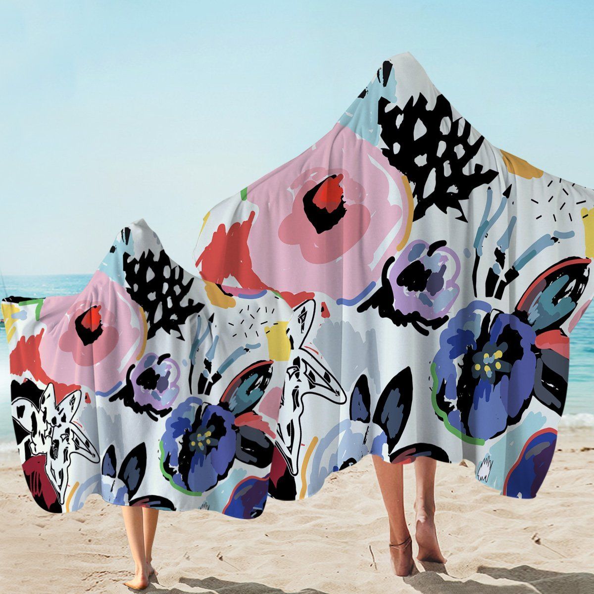Painted Bouquet You Need A Little Bouquet Of Flowers When Life Gets Hard Printed Hooded Towel