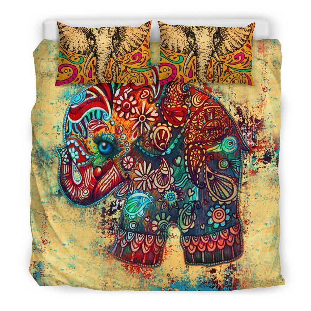 Painted Elephant Bedding Set