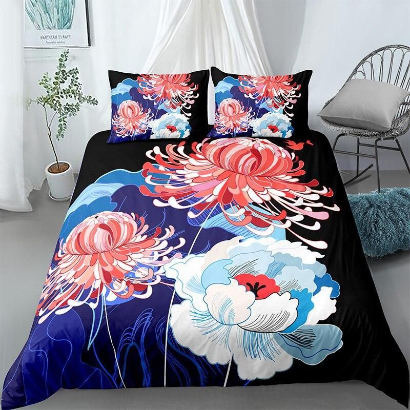Painted Flower Buds Bedding Set