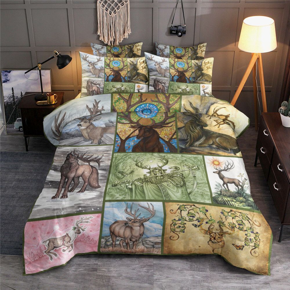 Painting Deers Bedding Set