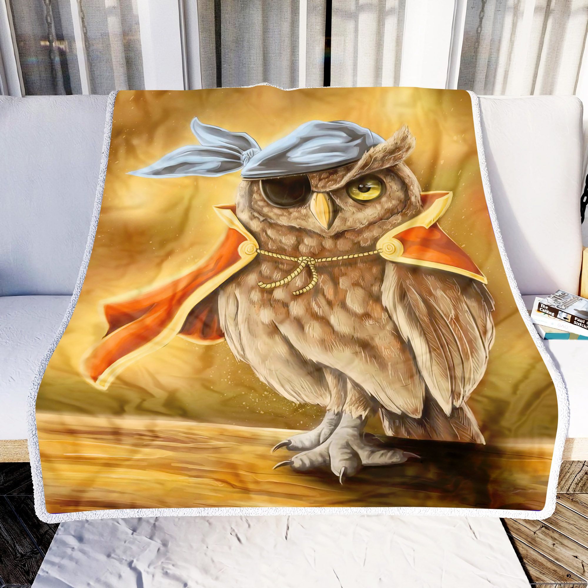 Painting Owl Fleece Blanket