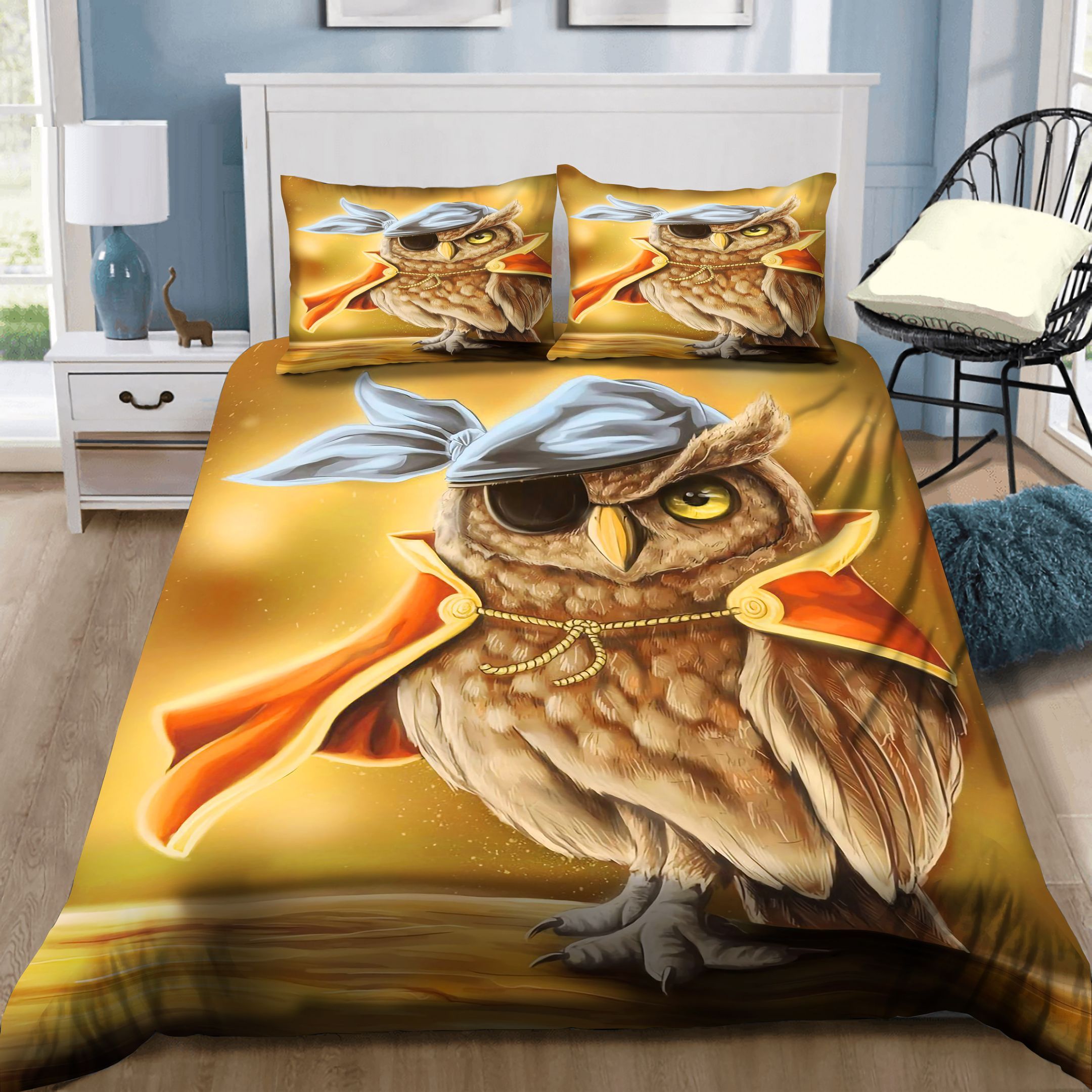 Painting Owl Bedding Set