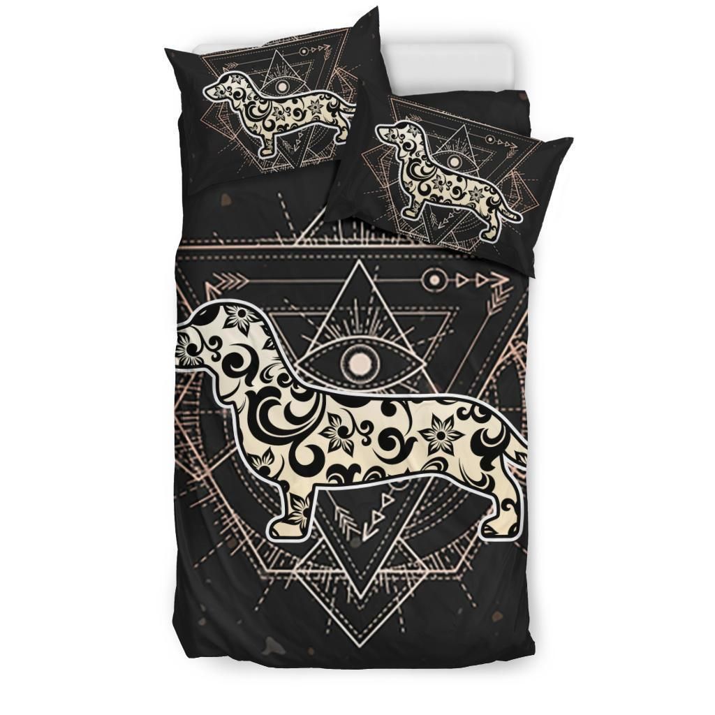 Paisley Dachshund Abstract Bedding Set