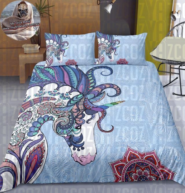Paisley Unicorn Bedding Set