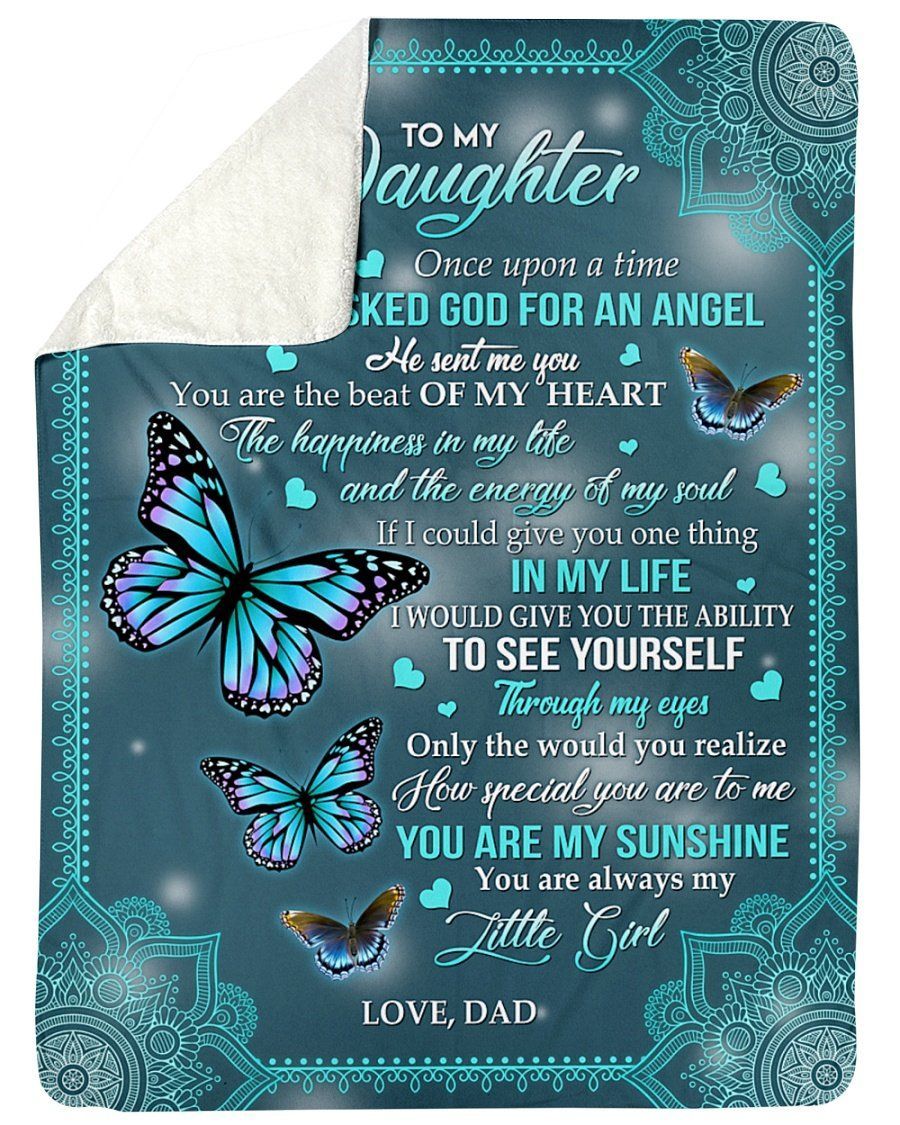 Paisley You Are My Sunshine Fleece Blanket To Daughter Sherpa Blanket