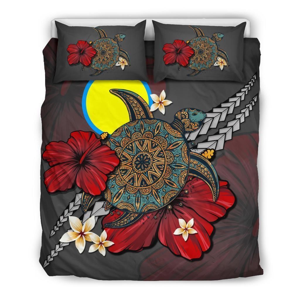 Palau Gray Turtle Tribal Bedding Set