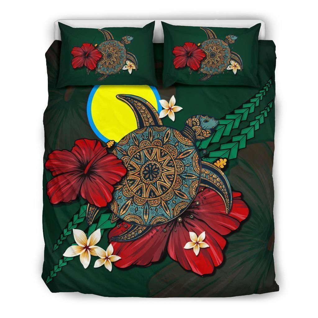 Palau Green Turtle Tribal Bedding Set